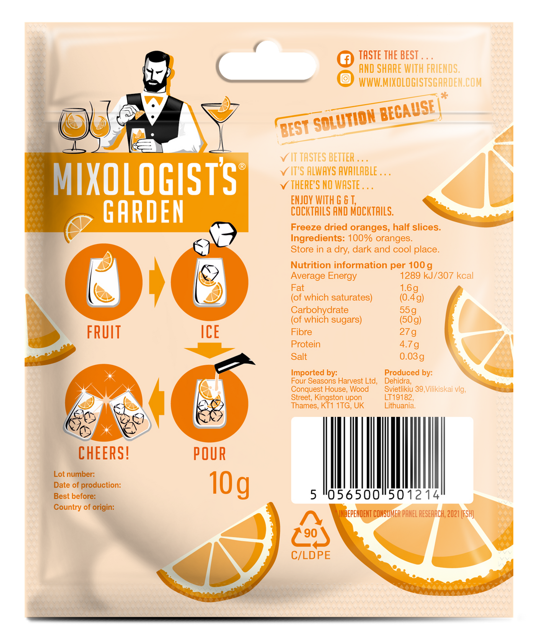 Orange Slices 11 packs x 10g